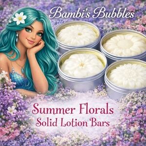 New! Floral Blends Summer Shea Butter Solid Lotion 3.5oz Bar Assorted Scents